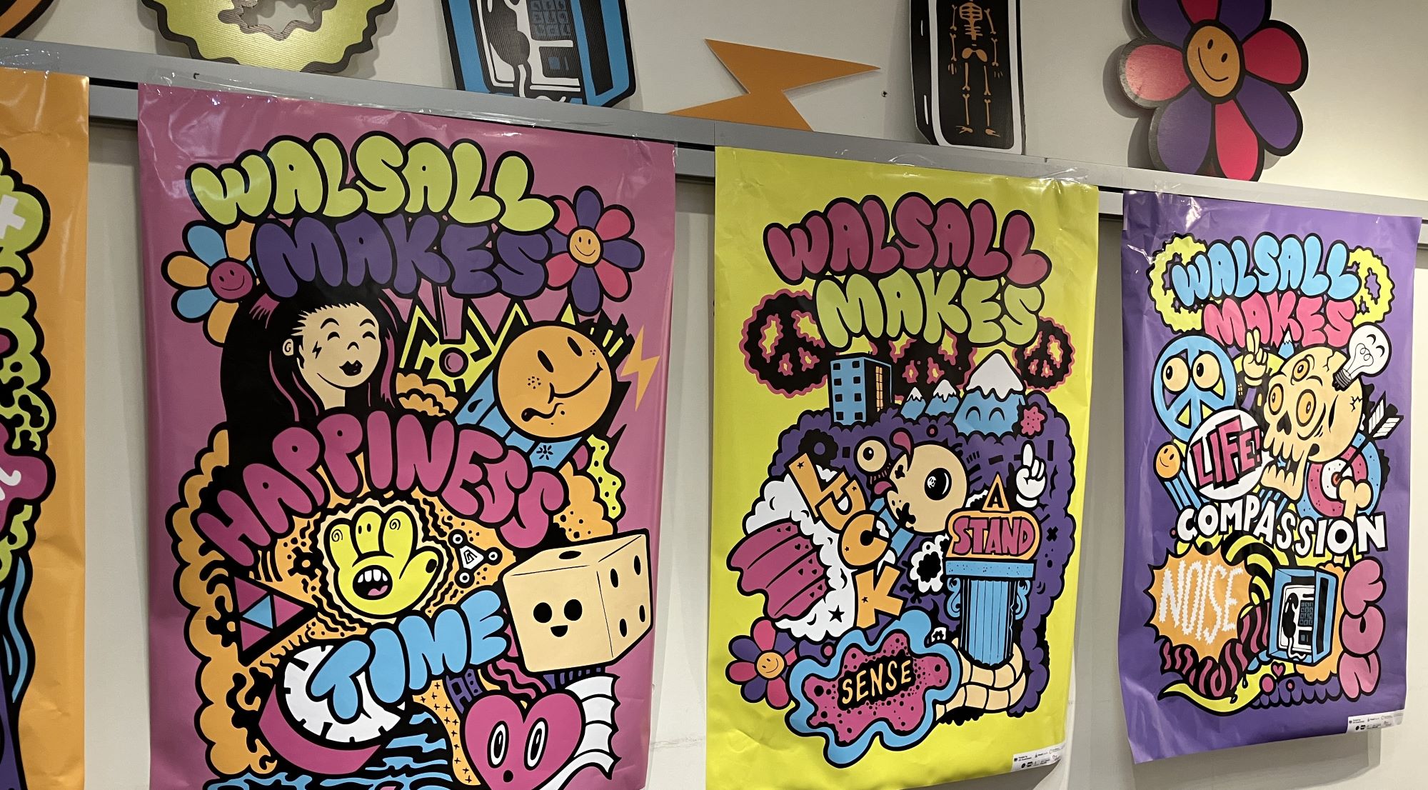 Colourful posters celebrating Walsall