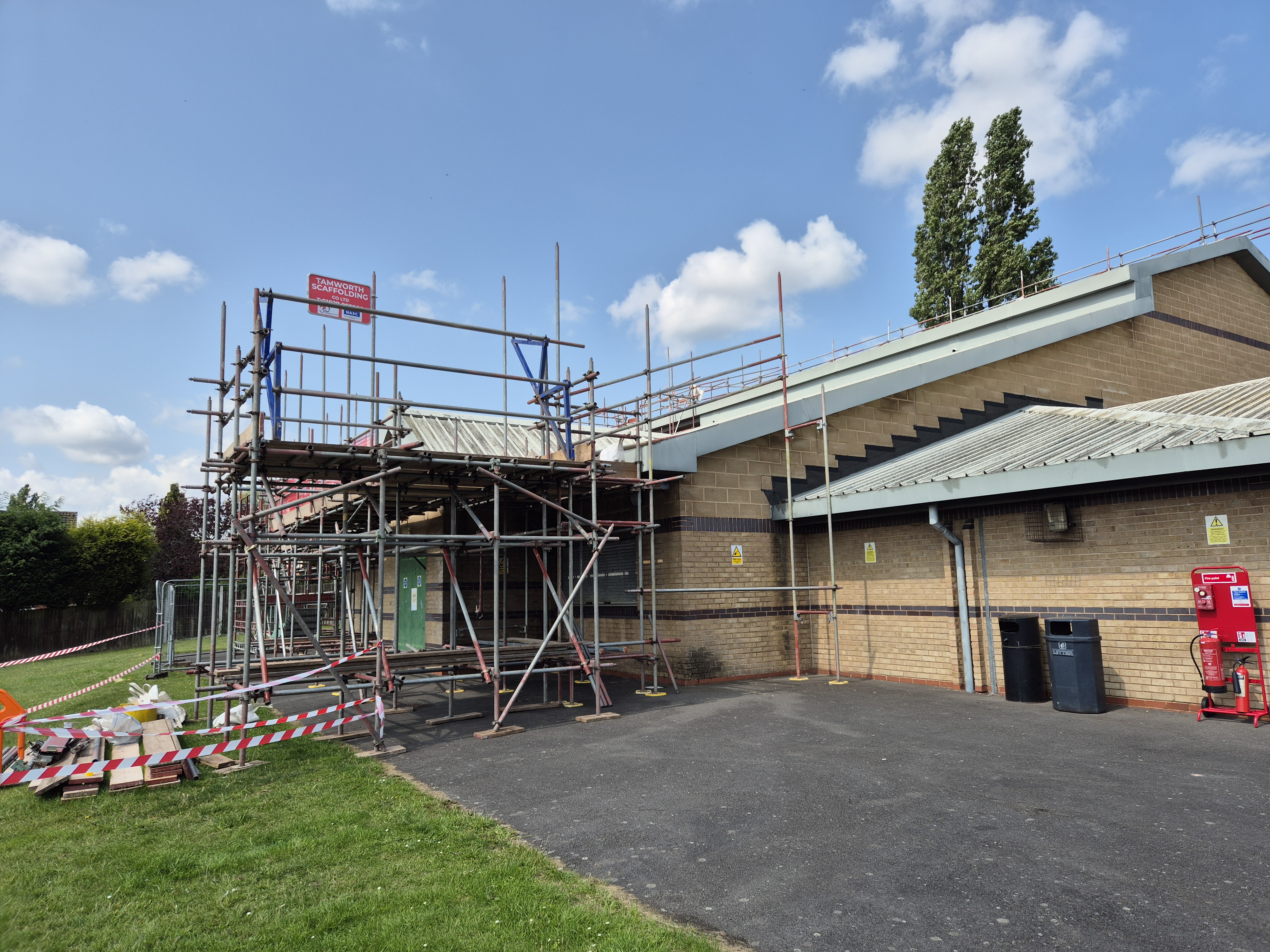 A building with scaffolding
