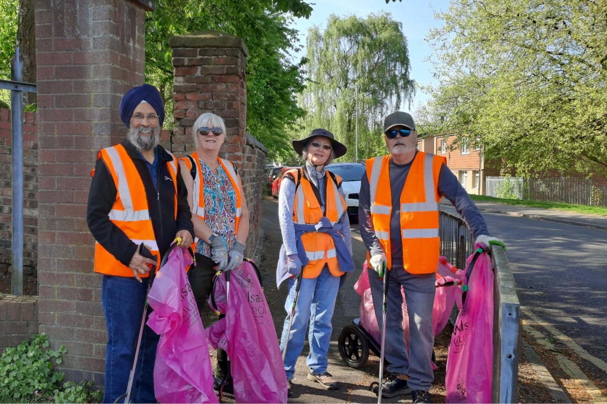 Group of litter pickers