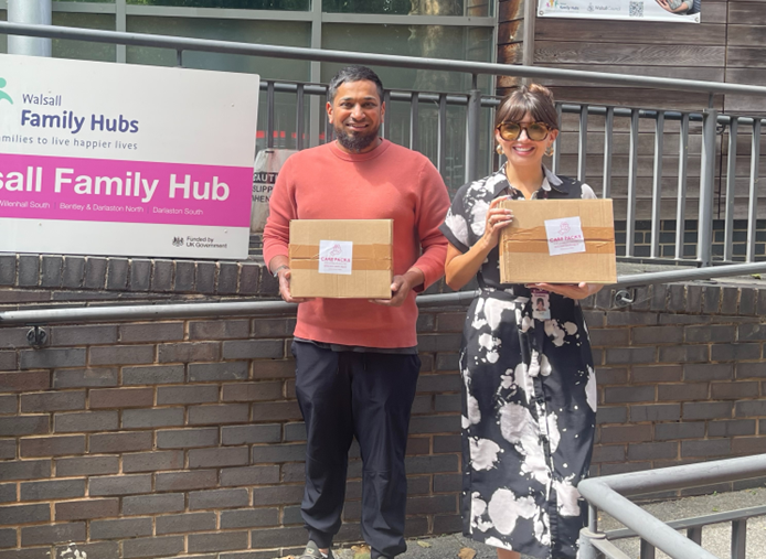 Altaf Kazi, Director of Distribution at Care Packs presents care packages