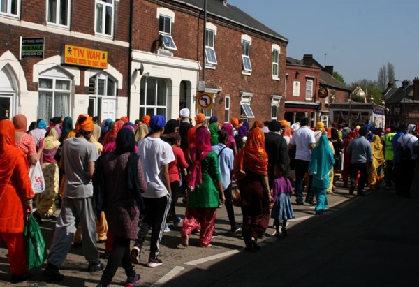 Walsall Vaisakhi Nagar Kirtan procession taking place on Sunday 17 April 2022