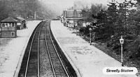 Black and white picture of Streetly Station