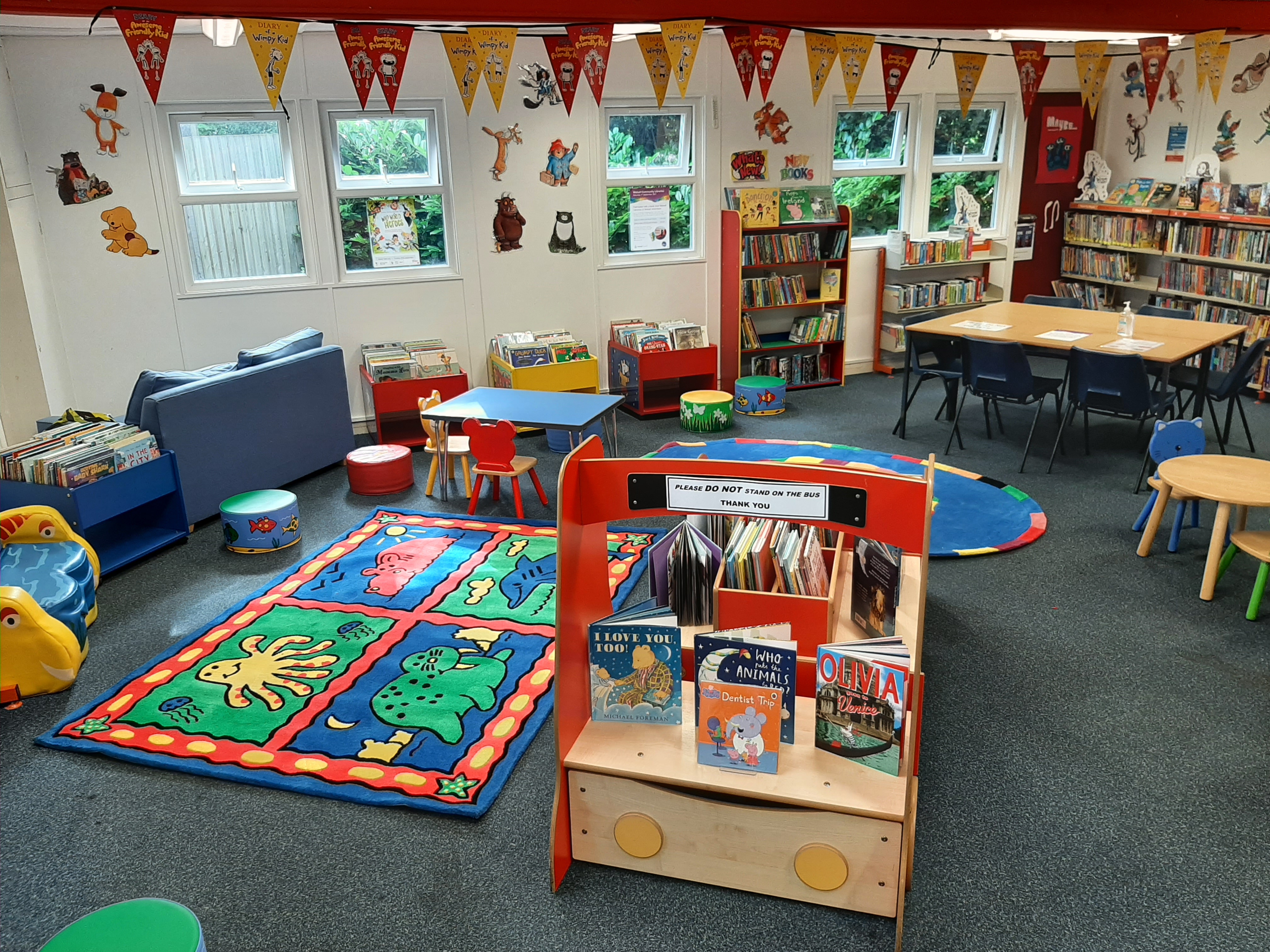 A play area inside streetly community library