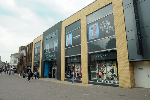External view of shops on Digbeth, Walsall