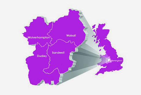 Map of Black Country Region 