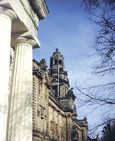 council house with blue sky