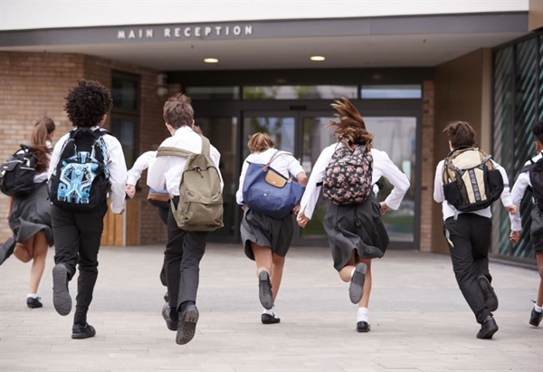 Children going to school