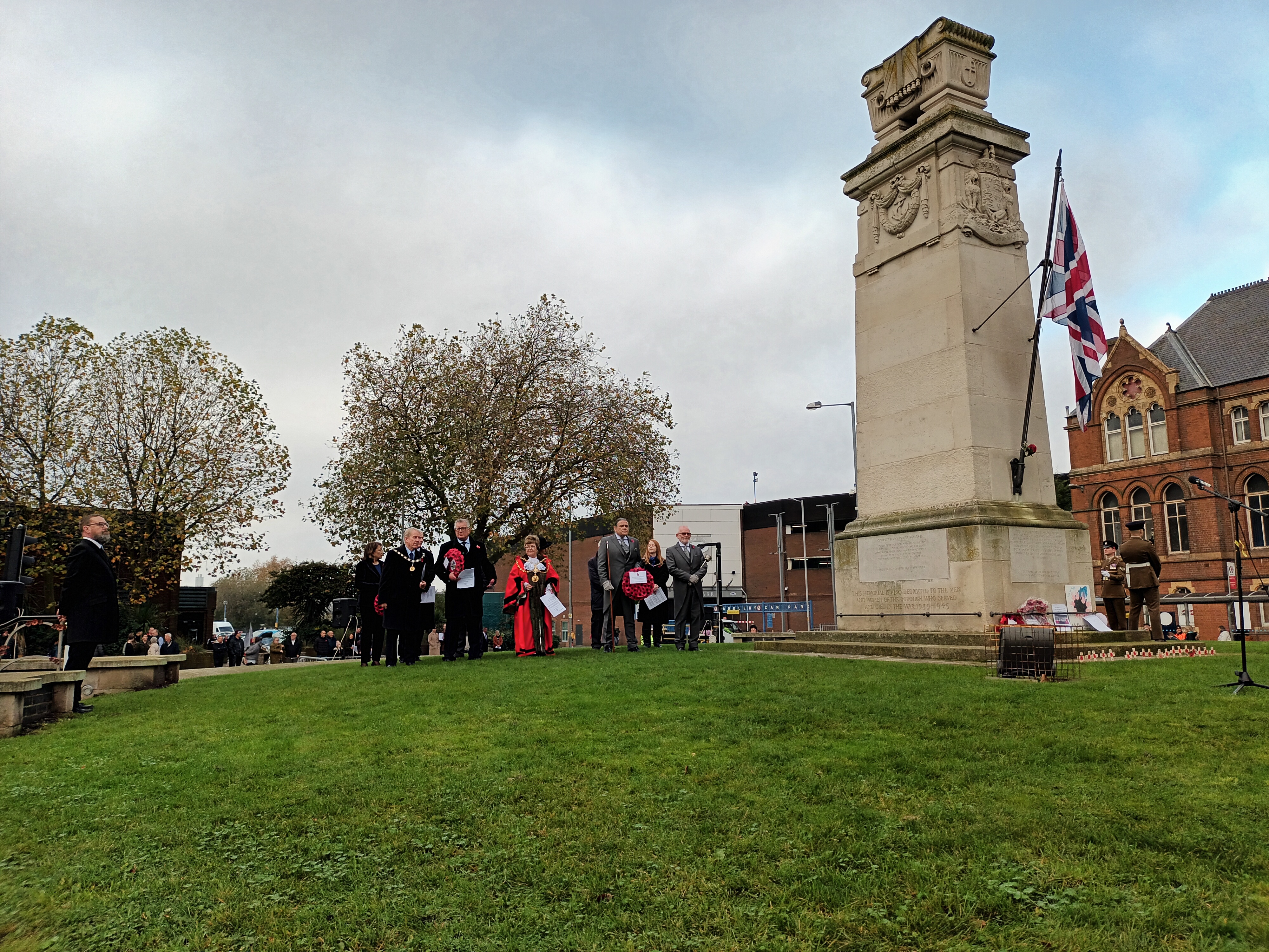 The service at the Cenotaph in Walsall