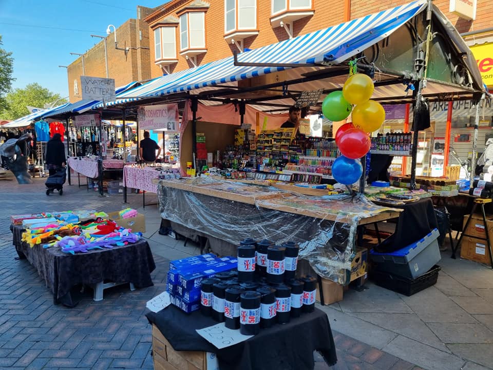 Walsall market stalls