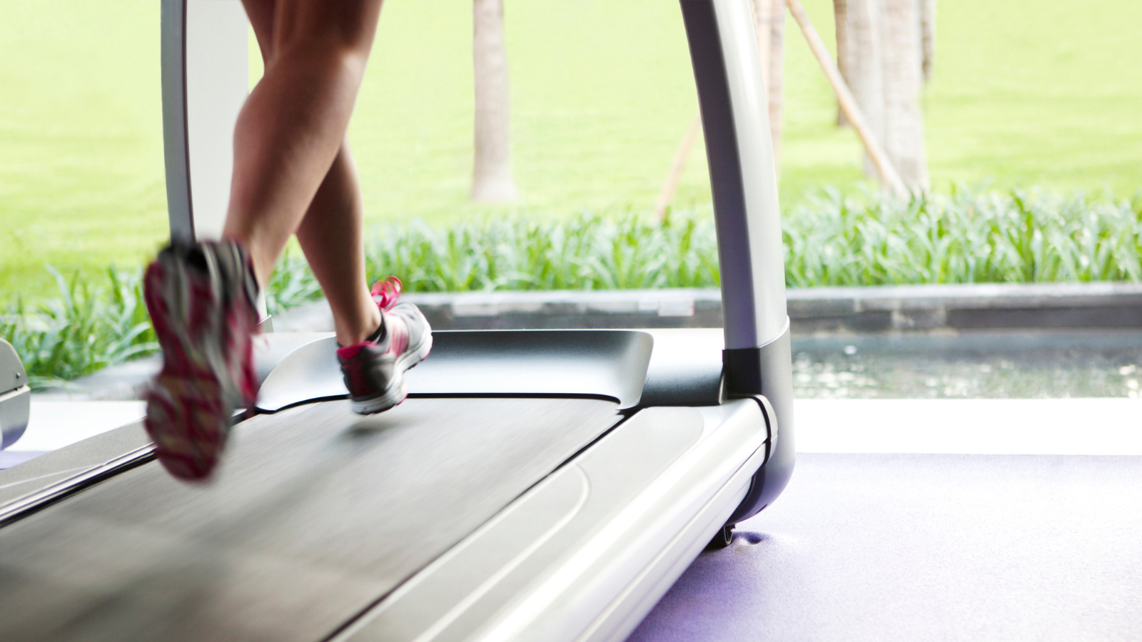 Feet on a treadmill