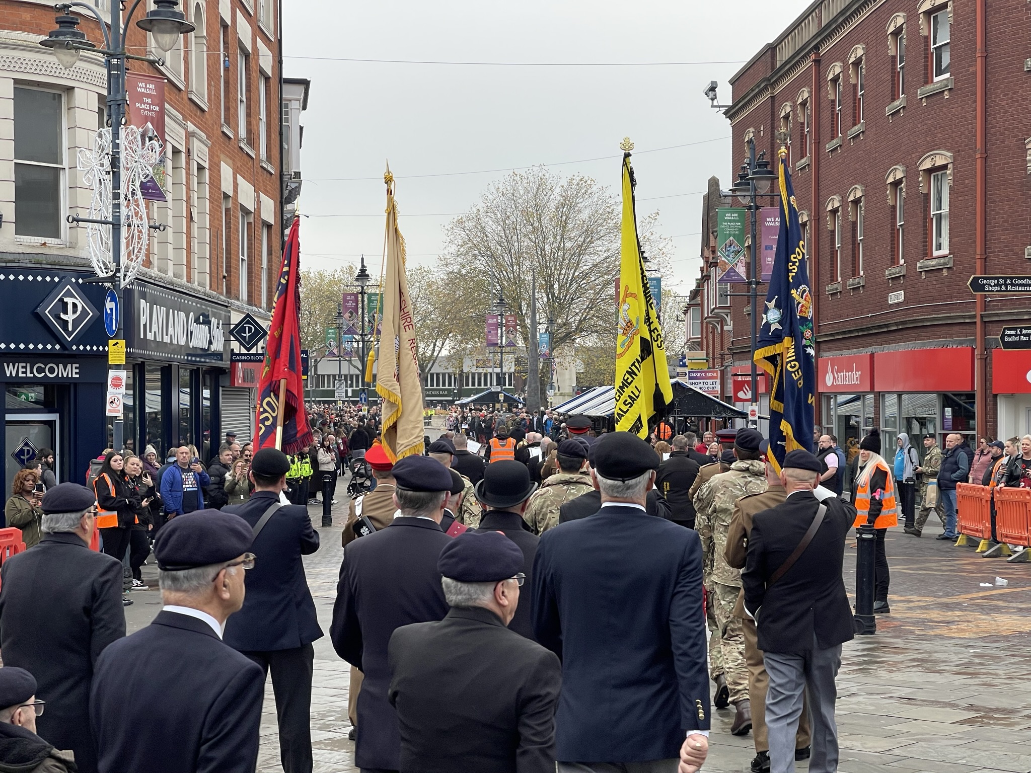 The parade through Walsall town centre
