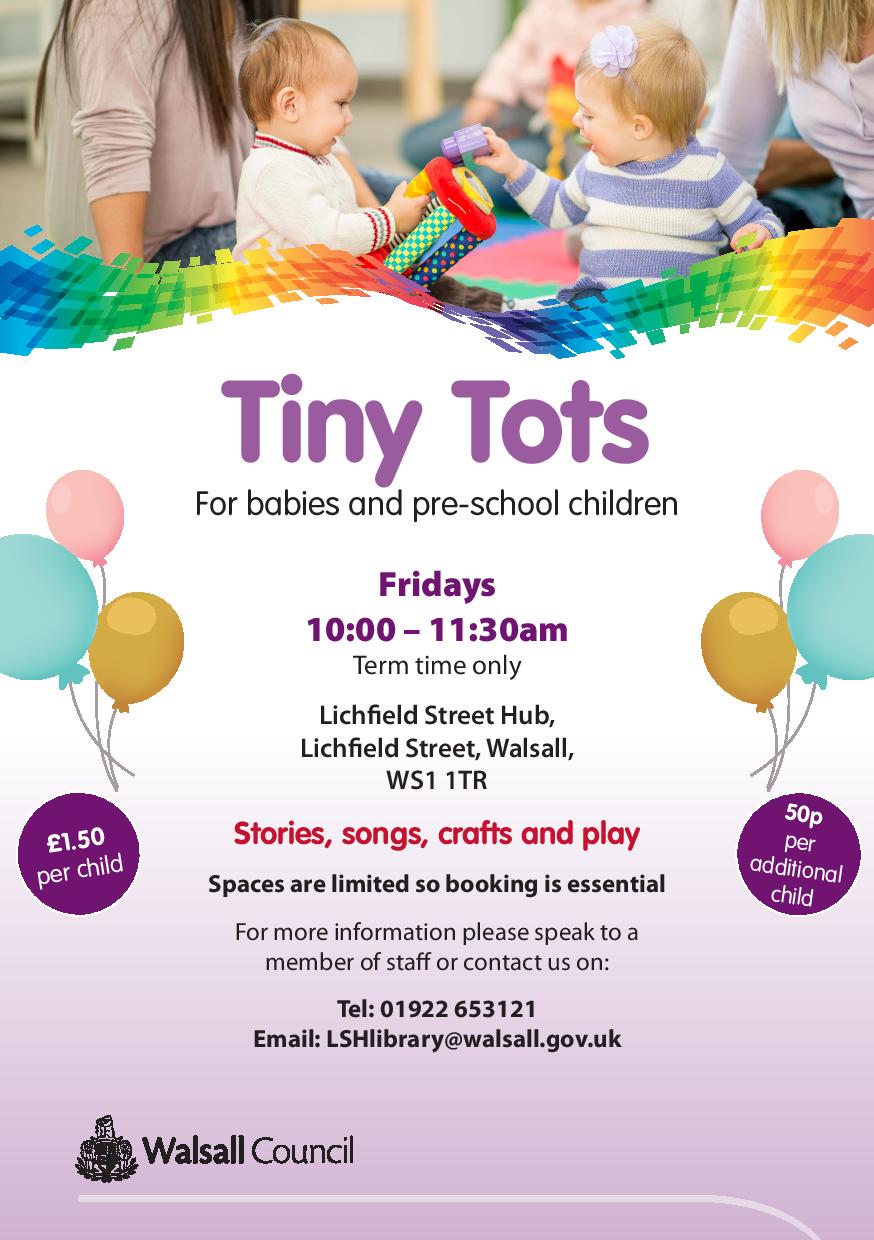 poster for tiny tots event