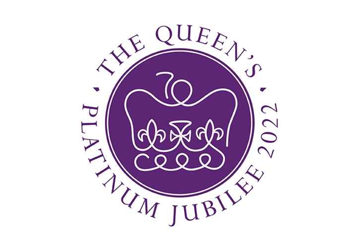 Image shows the logo of The Queen's Platinum Jubilee