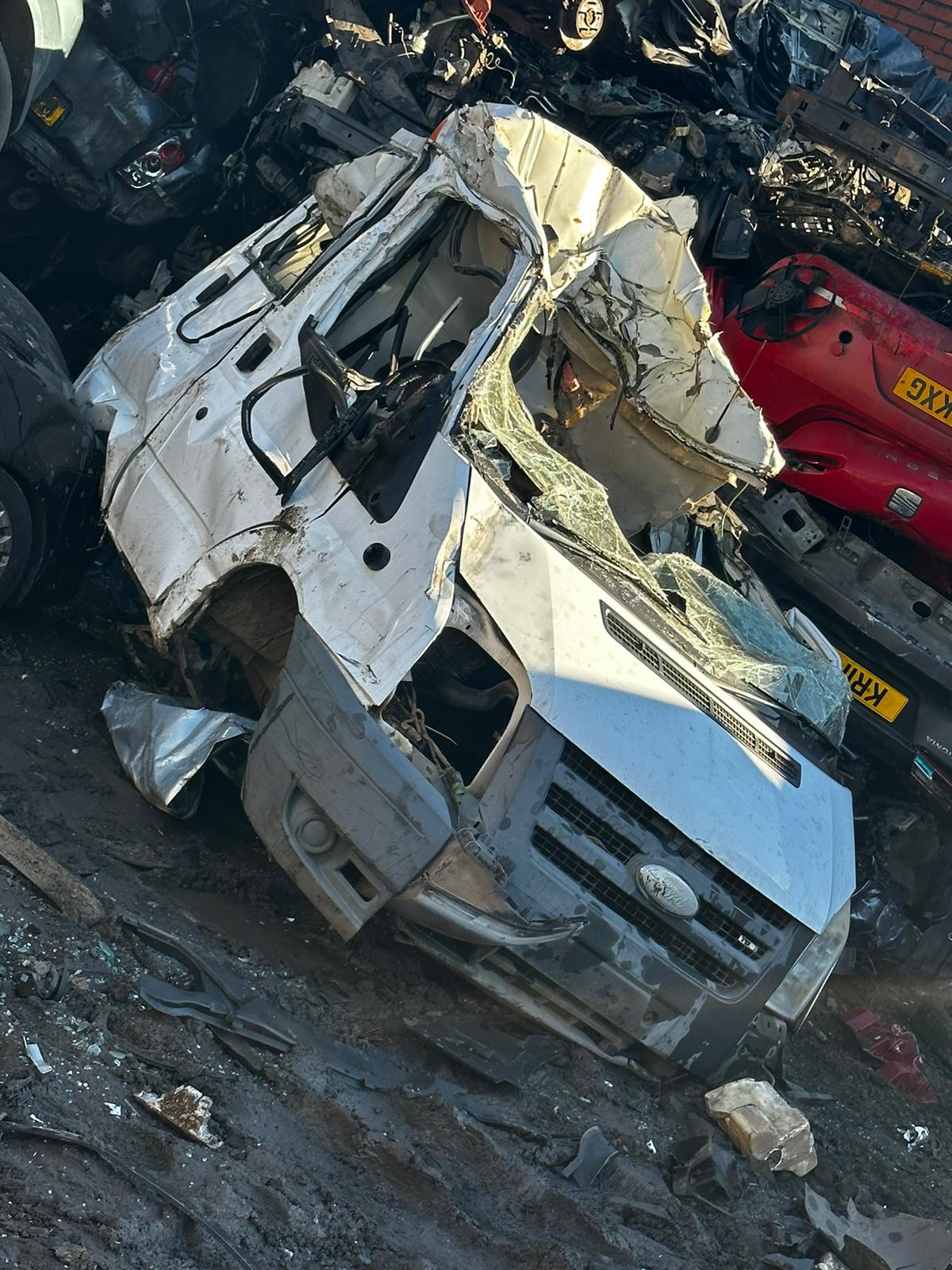 Fly-tipping vehicle dismantled and crushed