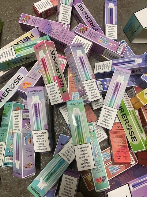 Huge haul of illegal vapes seized as police crackdown on dodgy