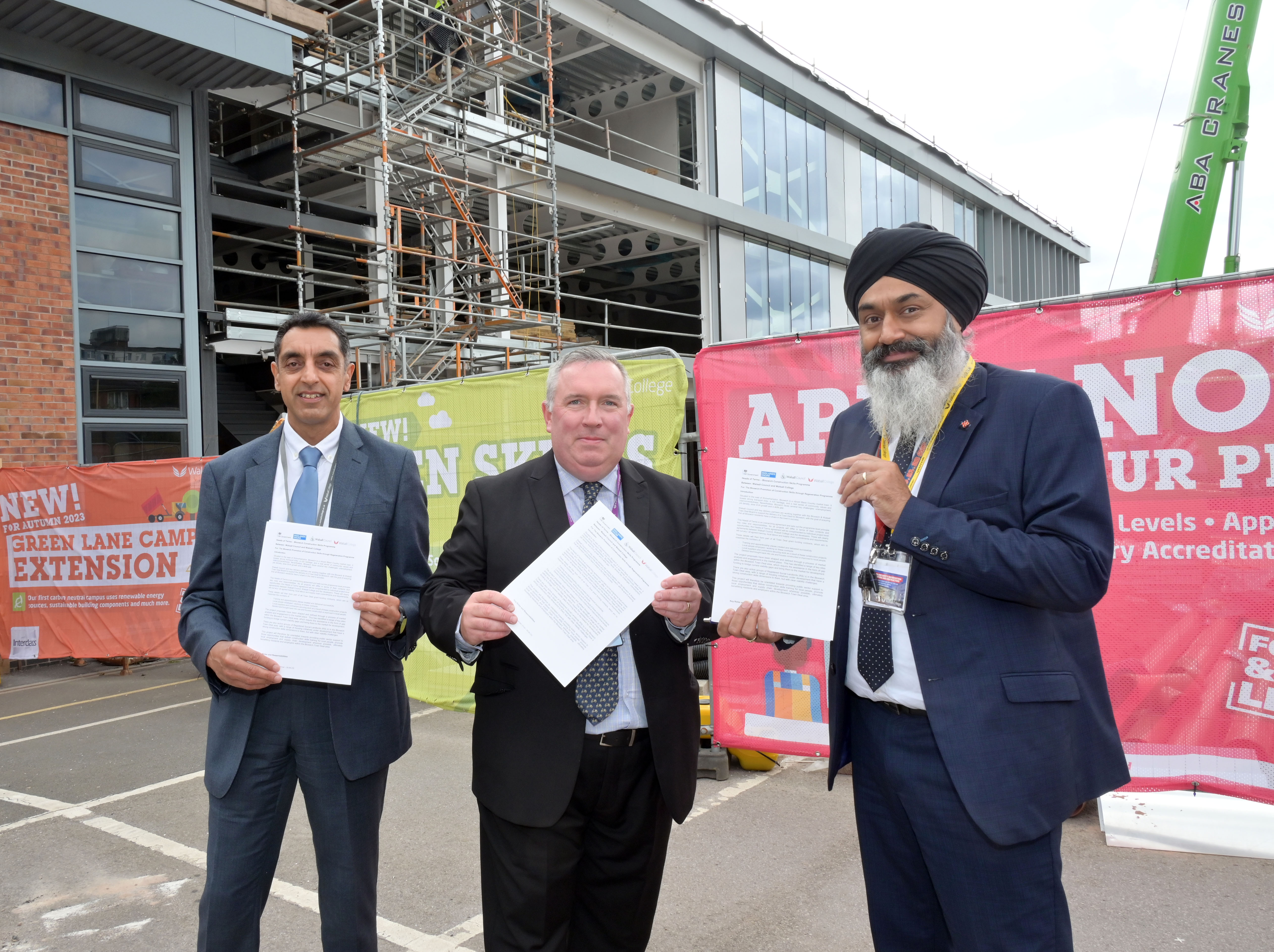 Left to right Jatinder Sharma, Councillor Andrew and Manjit Jhooty