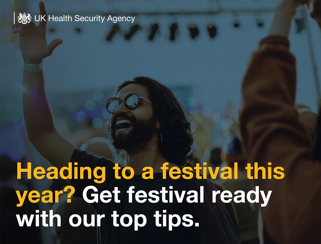 Image depicts a graphic about heading to a festival this year and getting festival ready with top tips.
