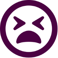 unhappy emoji face