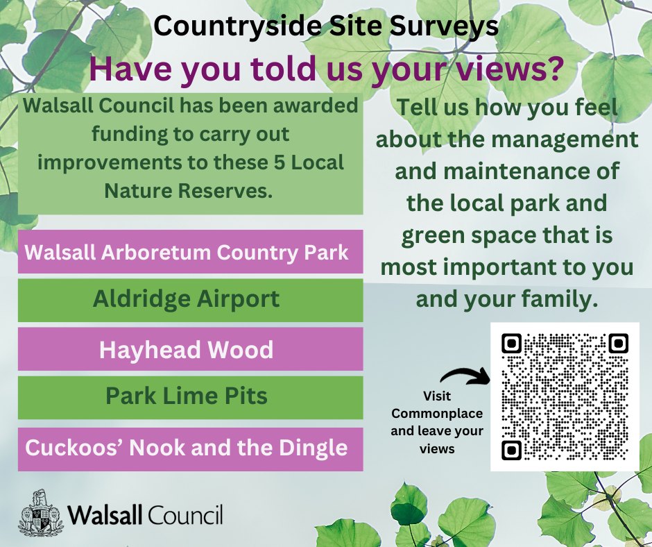 We need your views on 5 Walsall Local Nature Reserves!