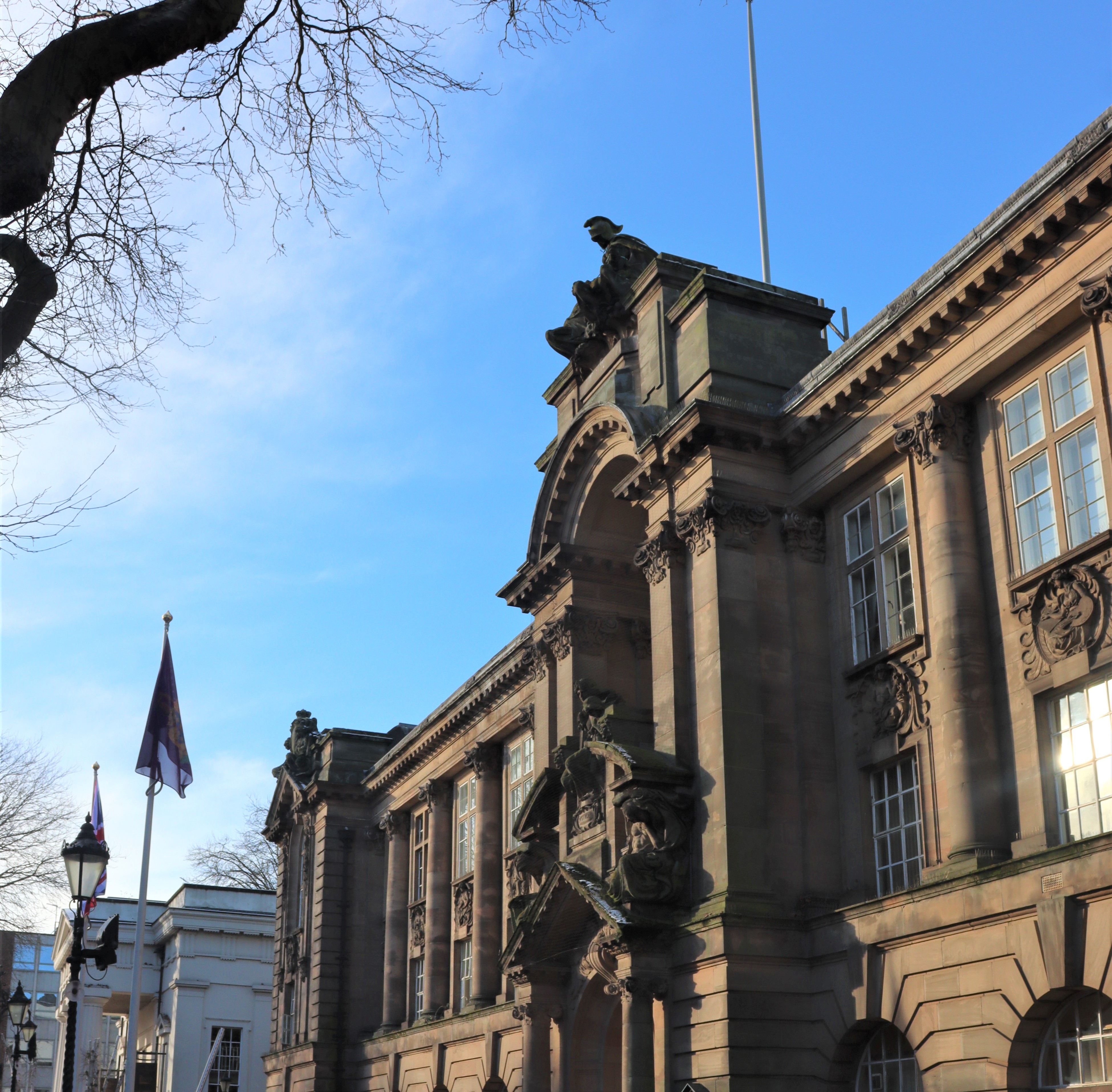 Image is a photograph of Council House, Lichfield Street, Walsall. 