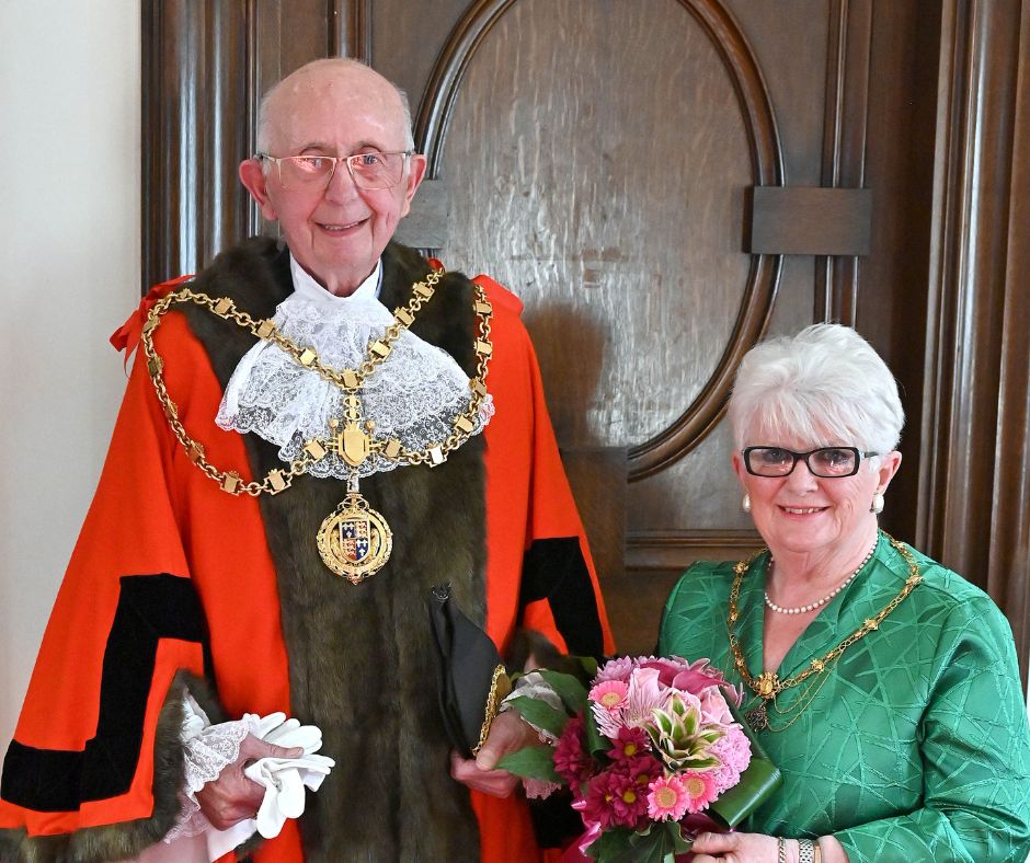 The new Mayor of Walsall Councillor Anthony Harris and the Mayoress Christina Harris