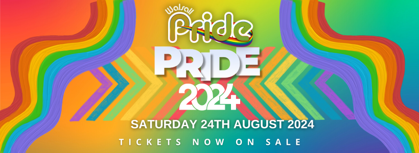 Flyer for Walsall flag with rainbow graphics