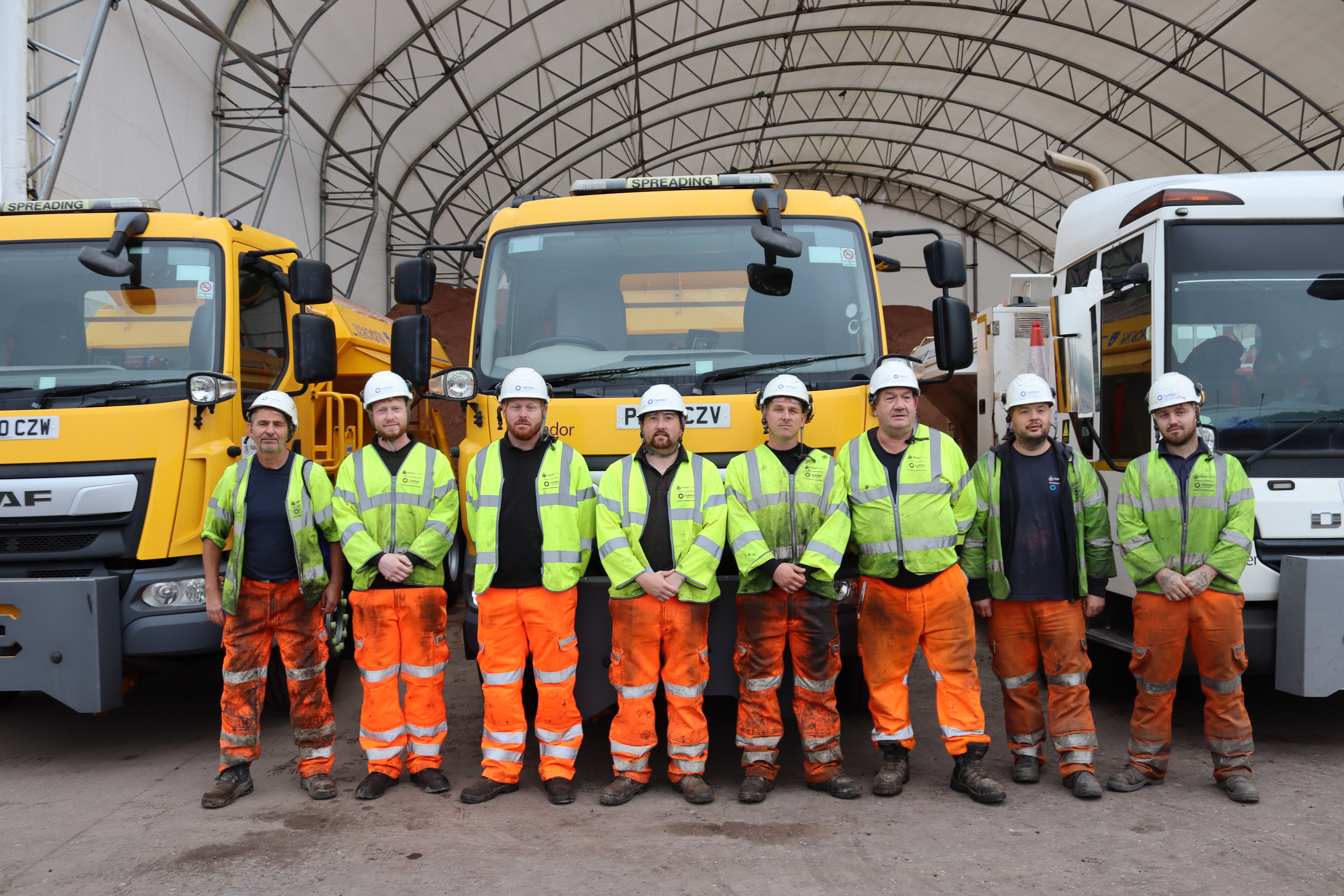 Group shot of Walsall Council's gritting team