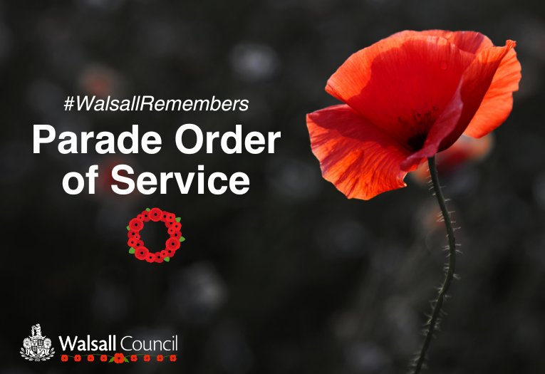 Walsall Remembers, Parade Order of service, Walsall Council