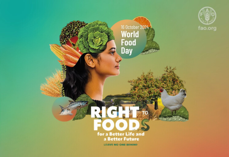 Image reads World Food Day - right to foods for a better life and a better future’