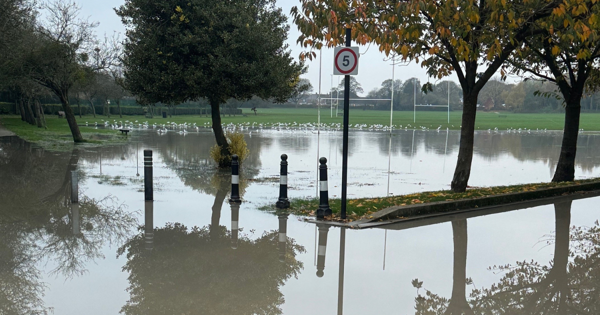 Flooded King George V Playing Fields