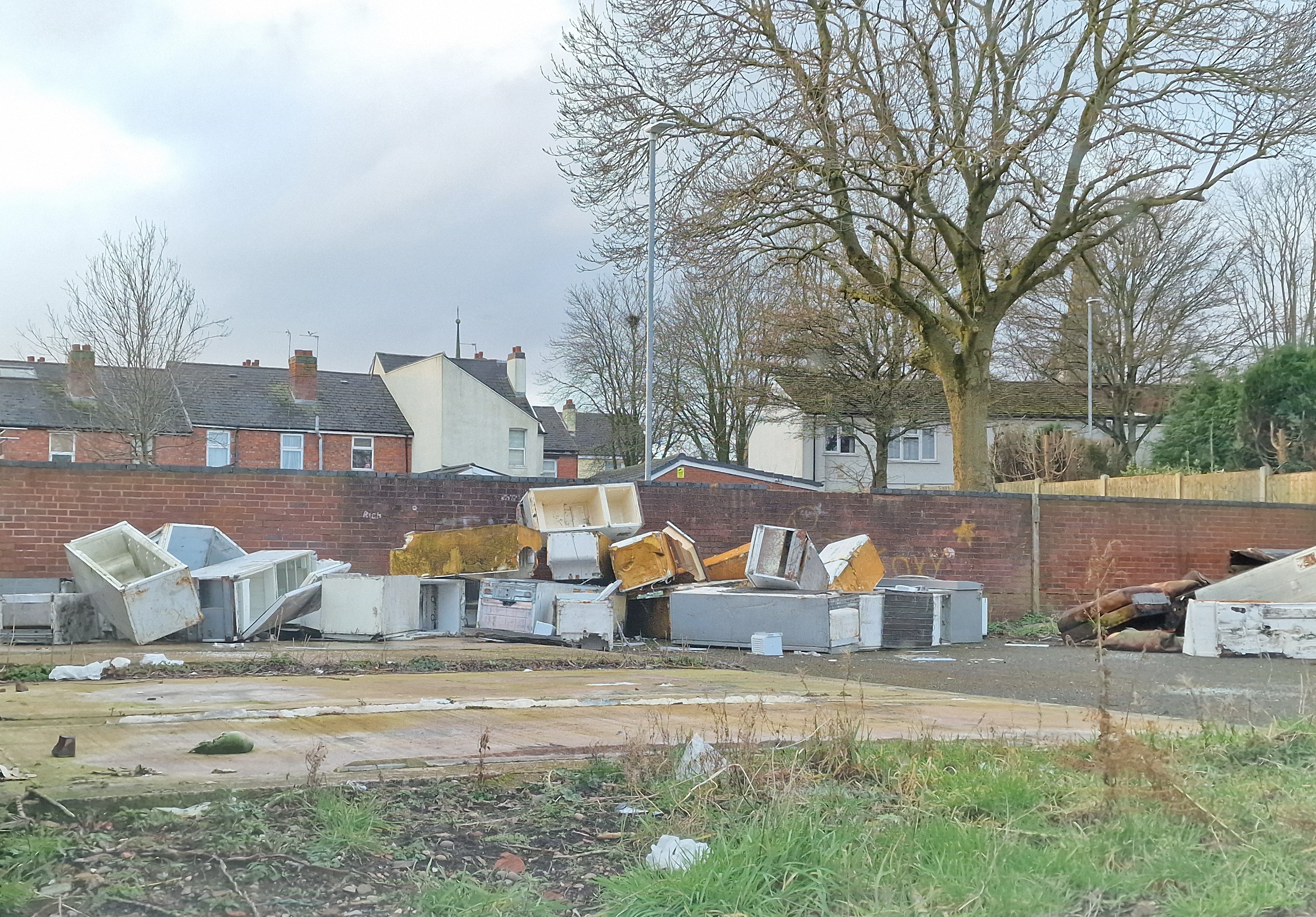 Fly-tipping in Walsall Street, Darlaston