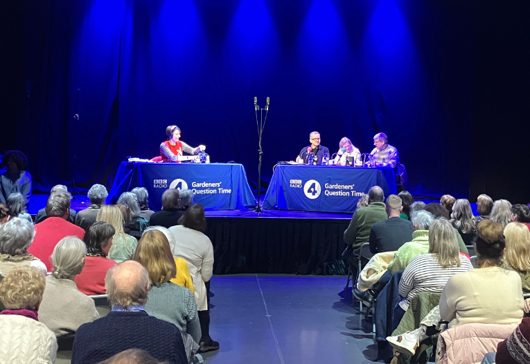 The Gardeners' Question Time panel in front of a live audience.