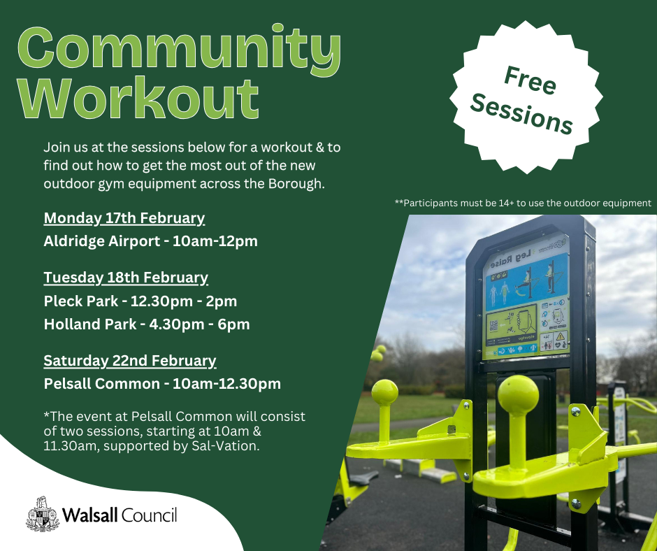 Promotional poster for the ‘Community Workout’ sessions