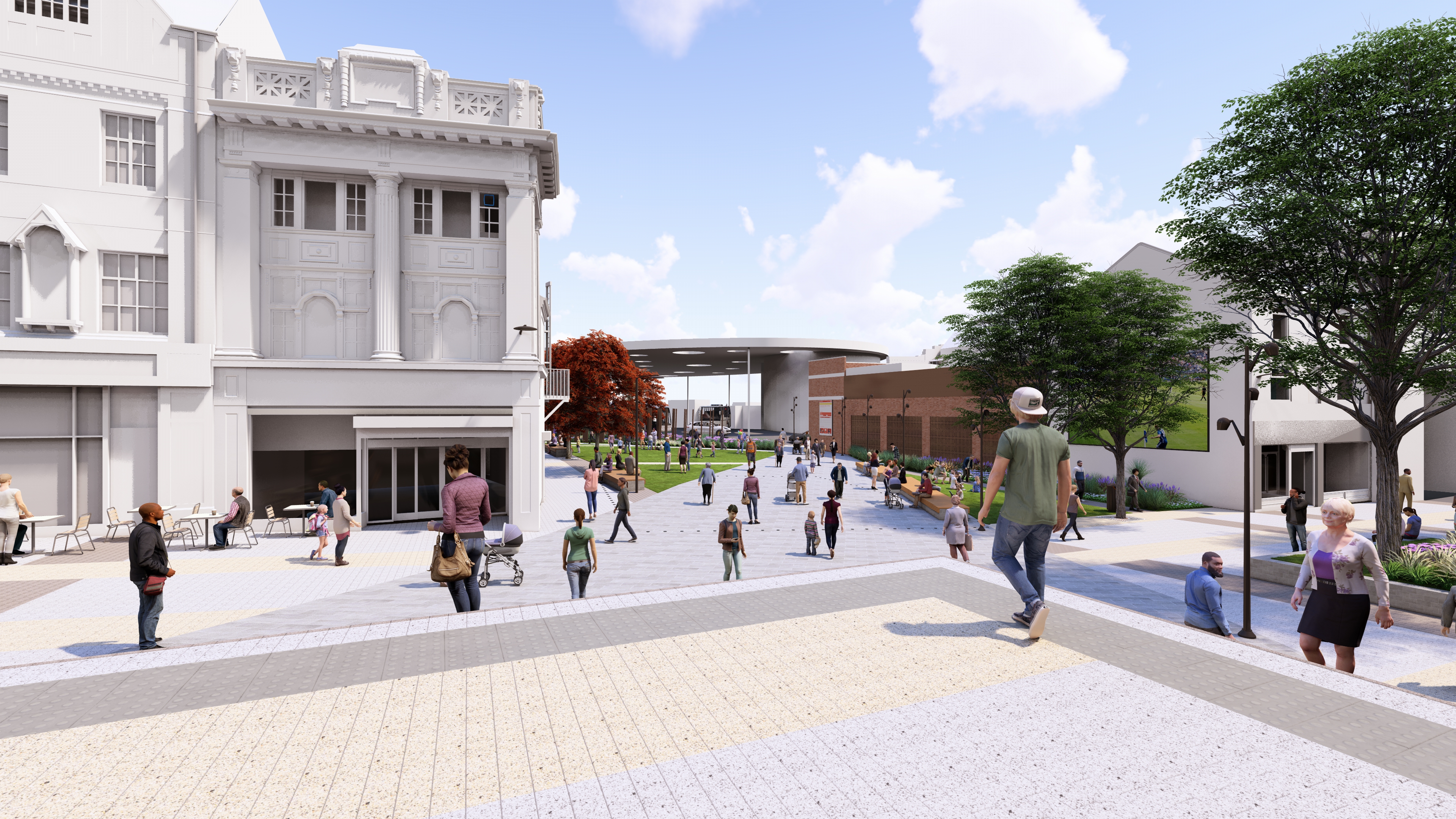 Artists impression of Park Street in Walsall town centre