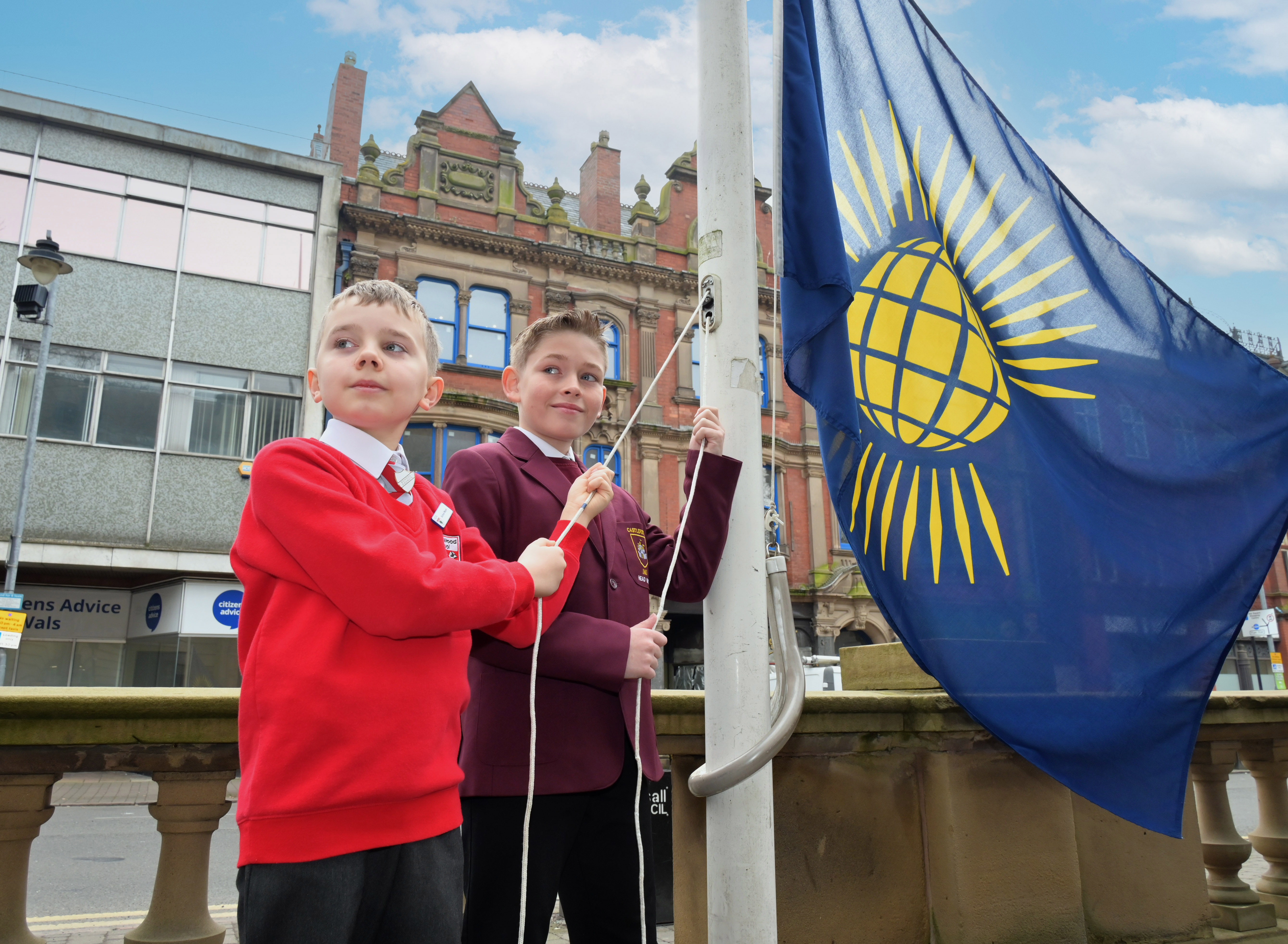 Aidan from Walsall Wood School and Silas from Castlefort Junior and Mixed Infants School