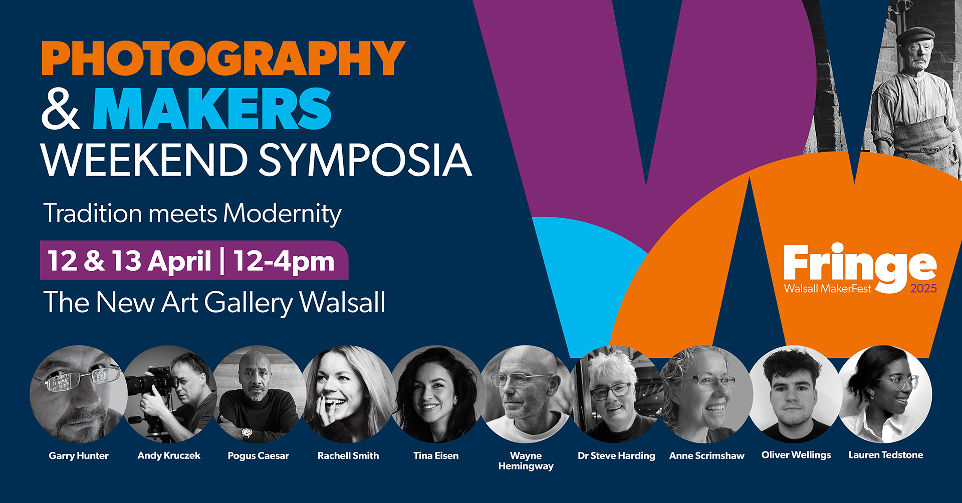 Flyer for Walsall MakerFest Fringe's Photography & Makers Weekend Symposia