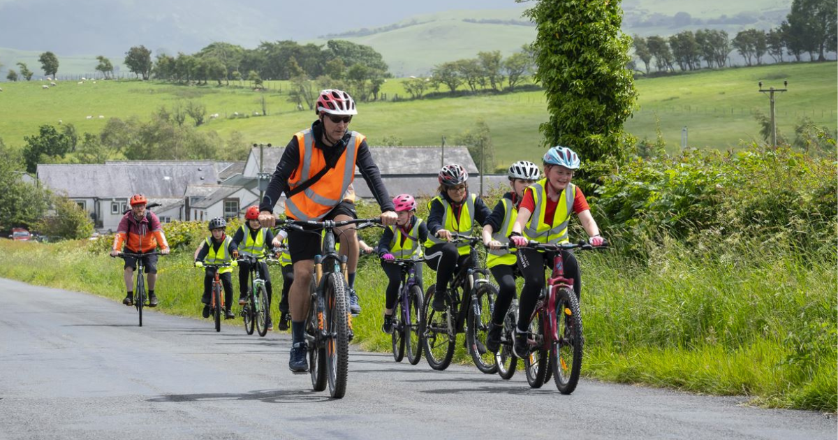 A group of bikers on the road