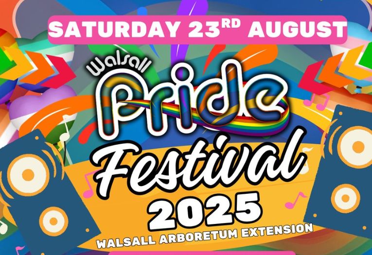 Walsall Pride Festival banner 2025