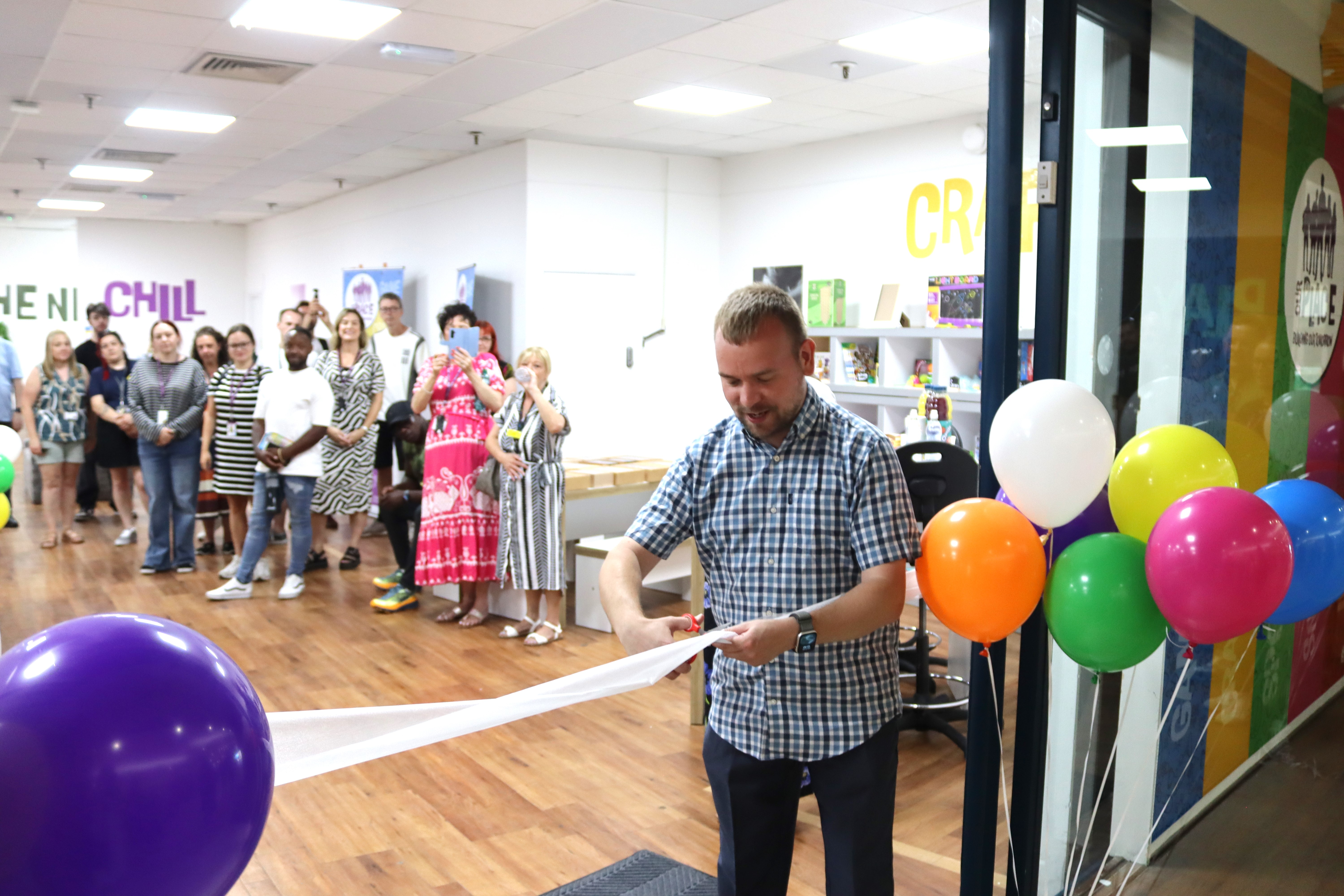 Councillor Hicken opening Our Place on 30 June 2025