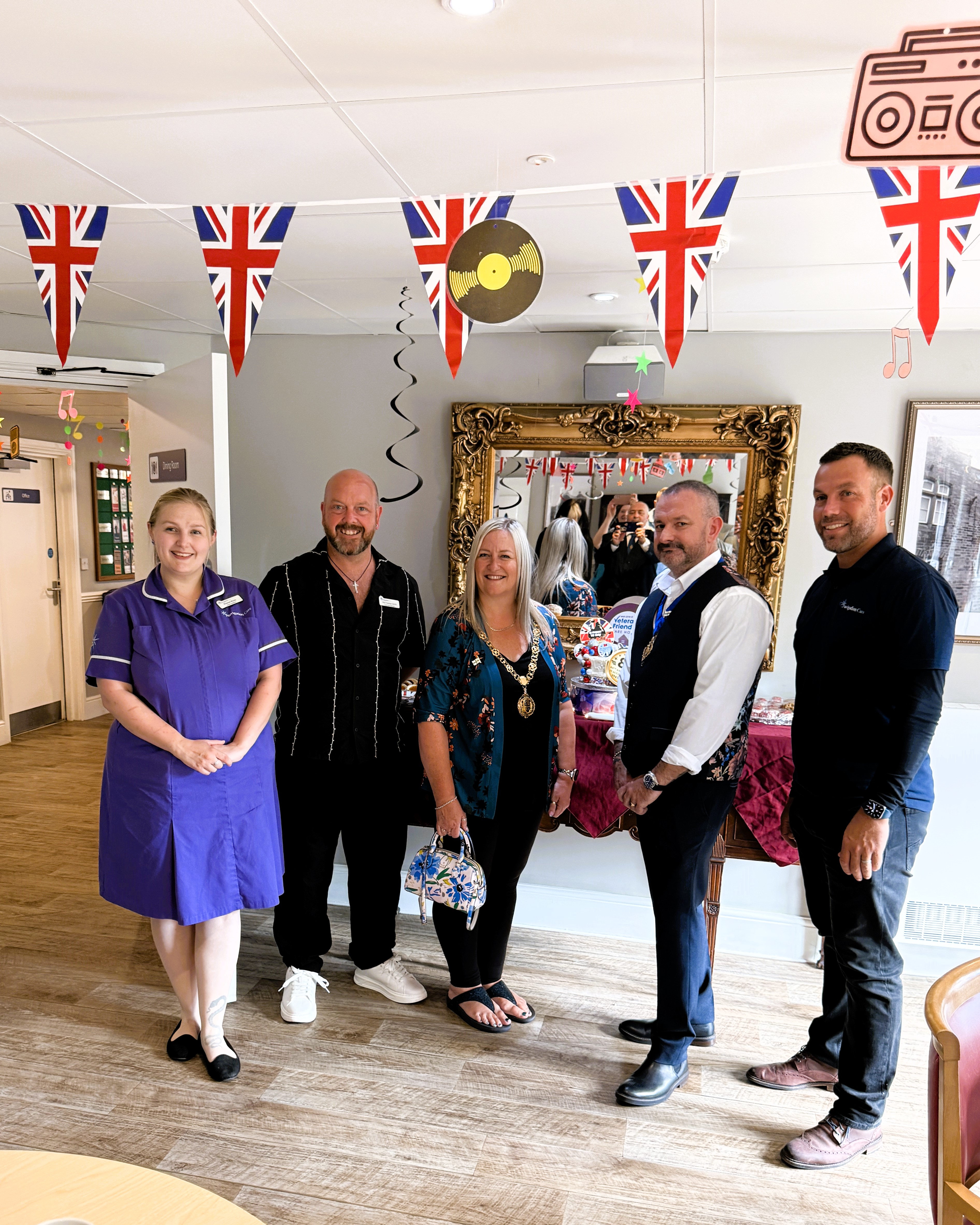 The Mayor marking VJ 80 Day at Rushall Care Home