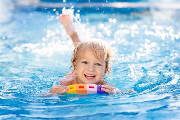 child swimming