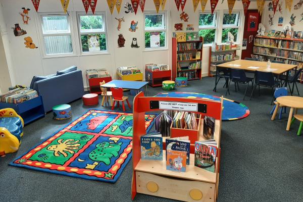 A play area inside streetly community library