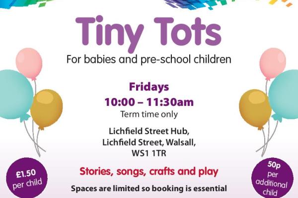 poster for tiny tots event