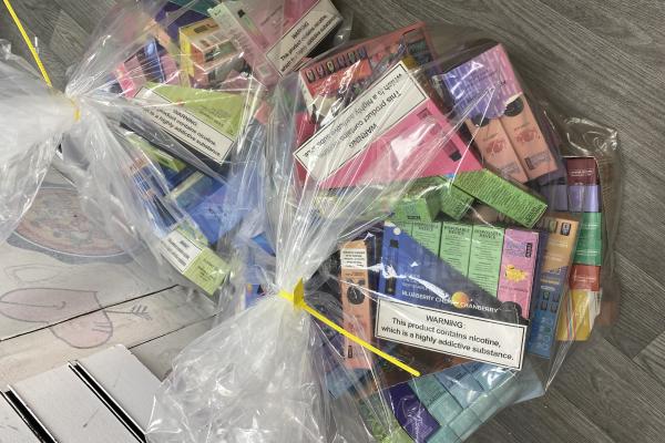 illegal vapes seized from town centre shop