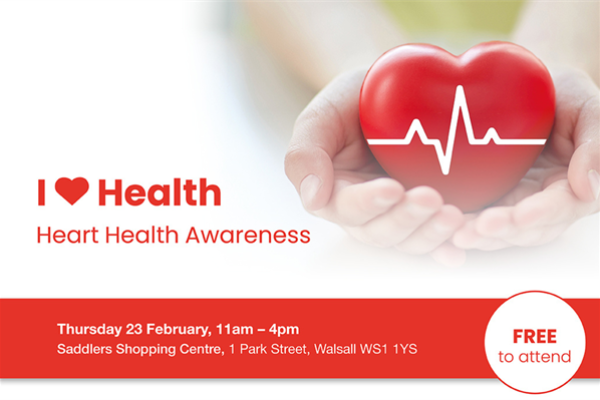 Image says I Heart Health - Heart Health Awareness with a photograph holding a red heart shaped object.