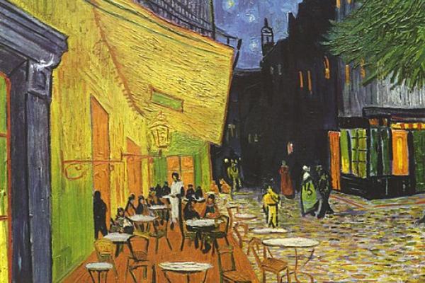 Cafe Terrace at Night by Vincent van Gogh, Public domain, via Wikimedia Commons