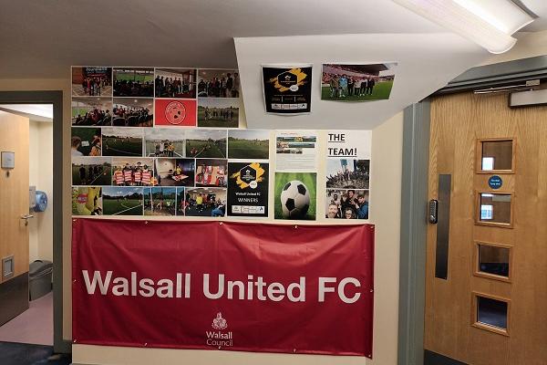 Walsall United FC display at the TLC Hub