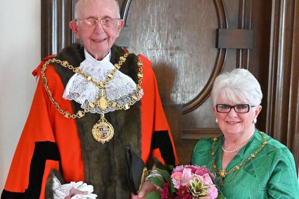 The new Mayor of Walsall Councillor Anthony Harris and the Mayoress Christina Harris