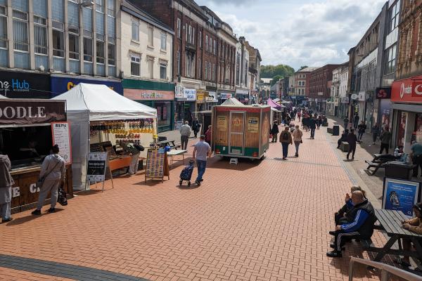 Street Trading taking place in Walsall Town Centre 