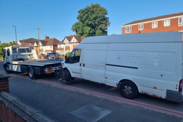 White Van seized from Bescot Road